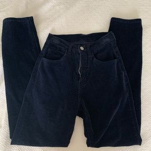 John Galt high rise navy blue corduroy pants